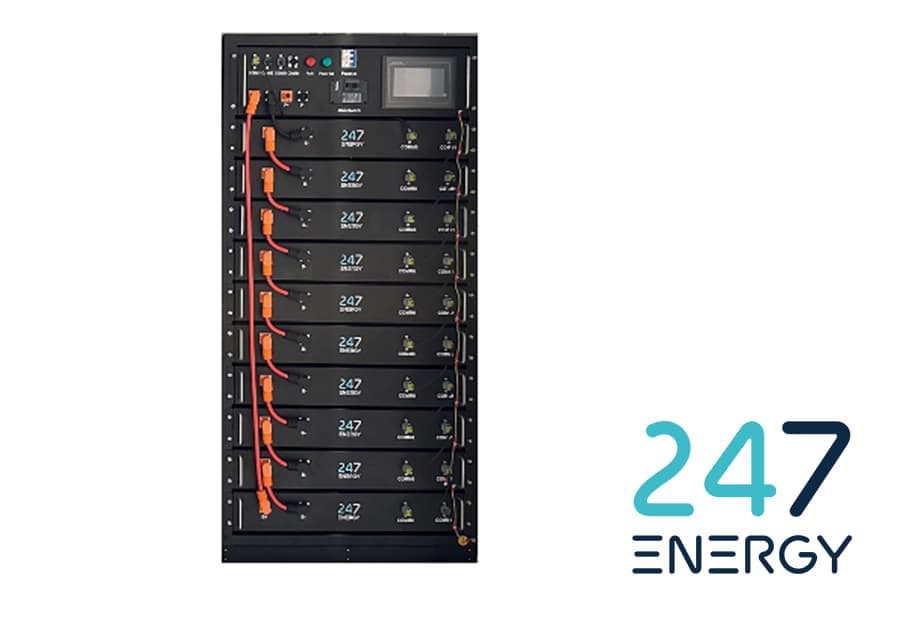 247 Energy SuperCap 100 kWh graphene supercapacitor rack modules — 10 Ft all-in-one containerised storage system